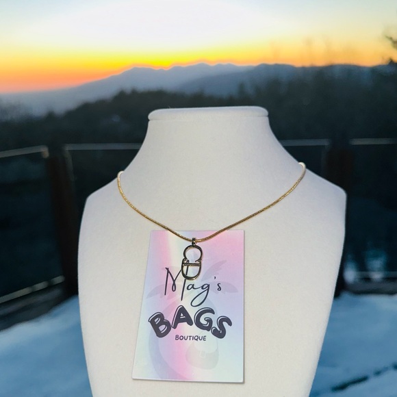 Dior: CD Logo Y2K Necklace (Gold) - Picture 5 of 10